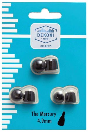 Dekoni Audio The Mercury Premium Memory Foam Isolation Earphone Tips. Black. 4.9mm. 3-Pack