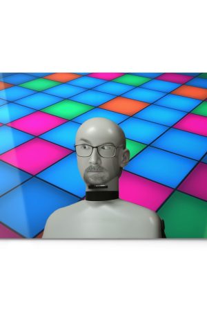 5128 Concerned Resolve Face In A Confusing Place - Glossy Metal Print